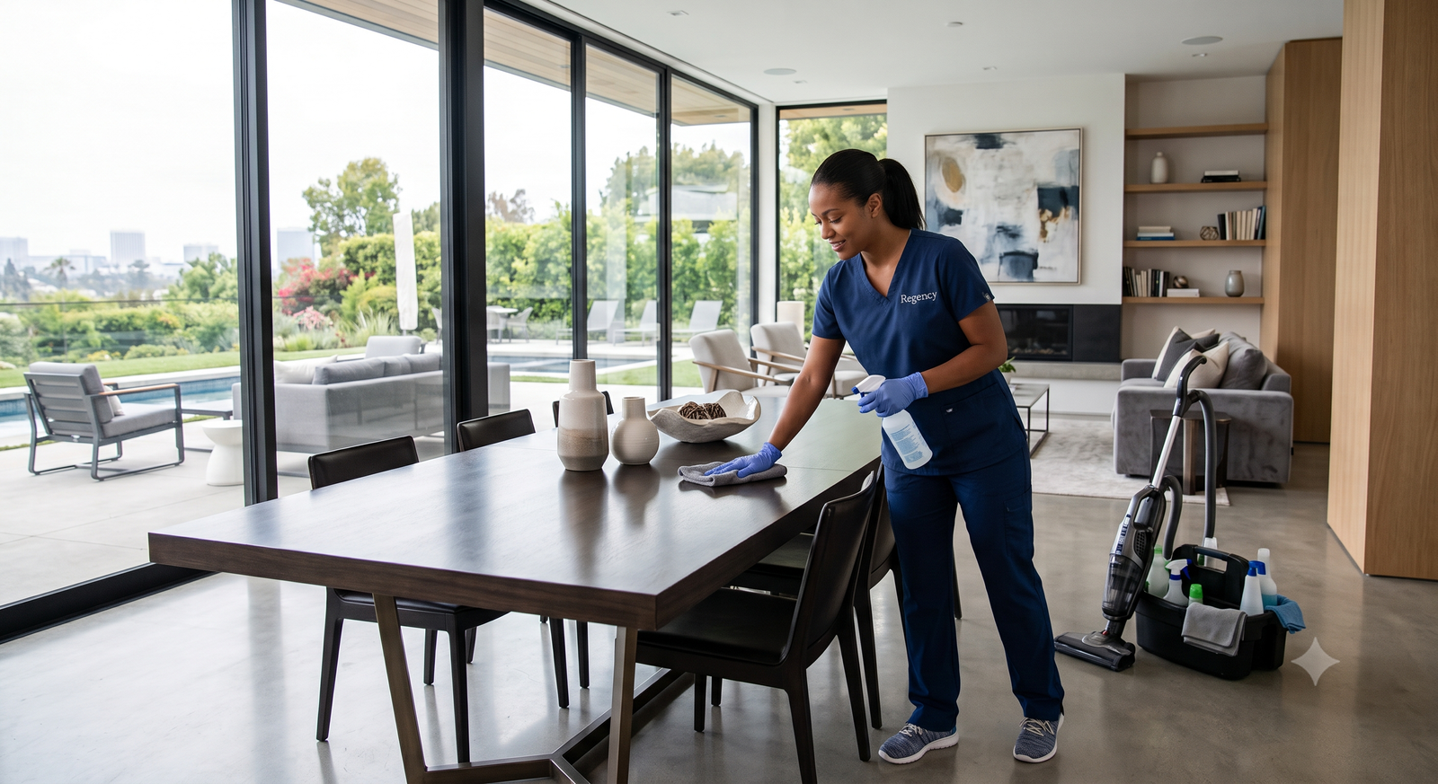 Professional cleaning service interior